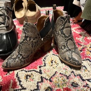 Snakeskin Ankle Boots